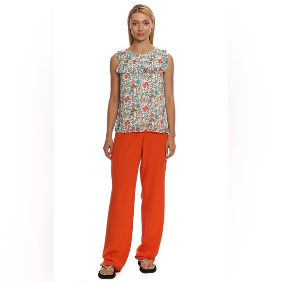 Brooks Brothers garden print ruffle tank , sz : 6 - Picture 4 of 11